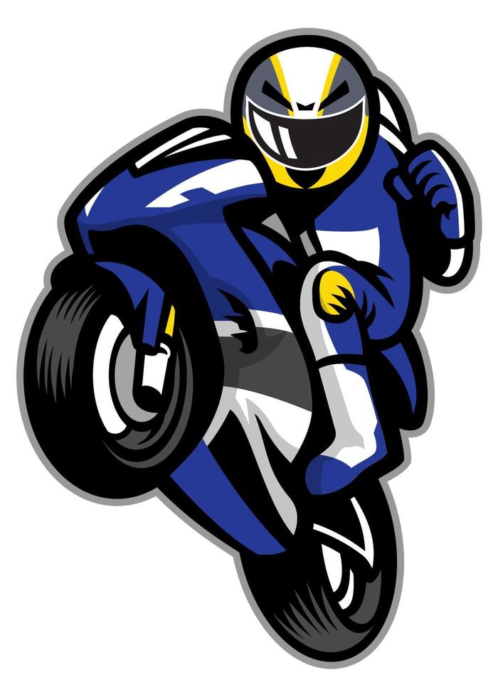 vector of motorcycle racer