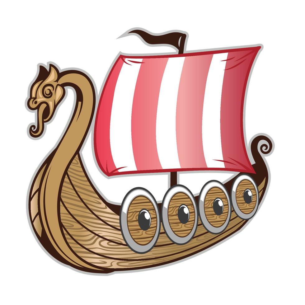 vector of viking vessel