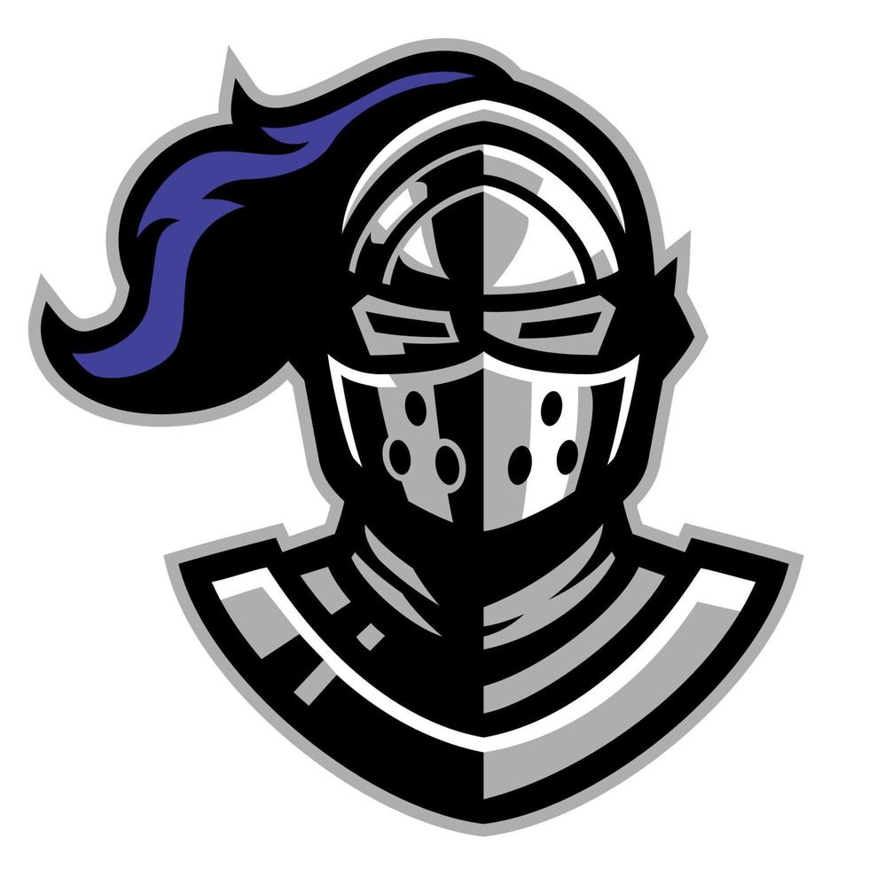 knight helmet mascot vector