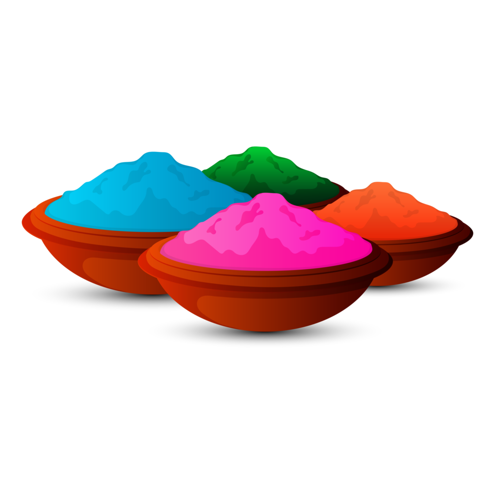 Happy holi festival of color with exploded colorful powder png