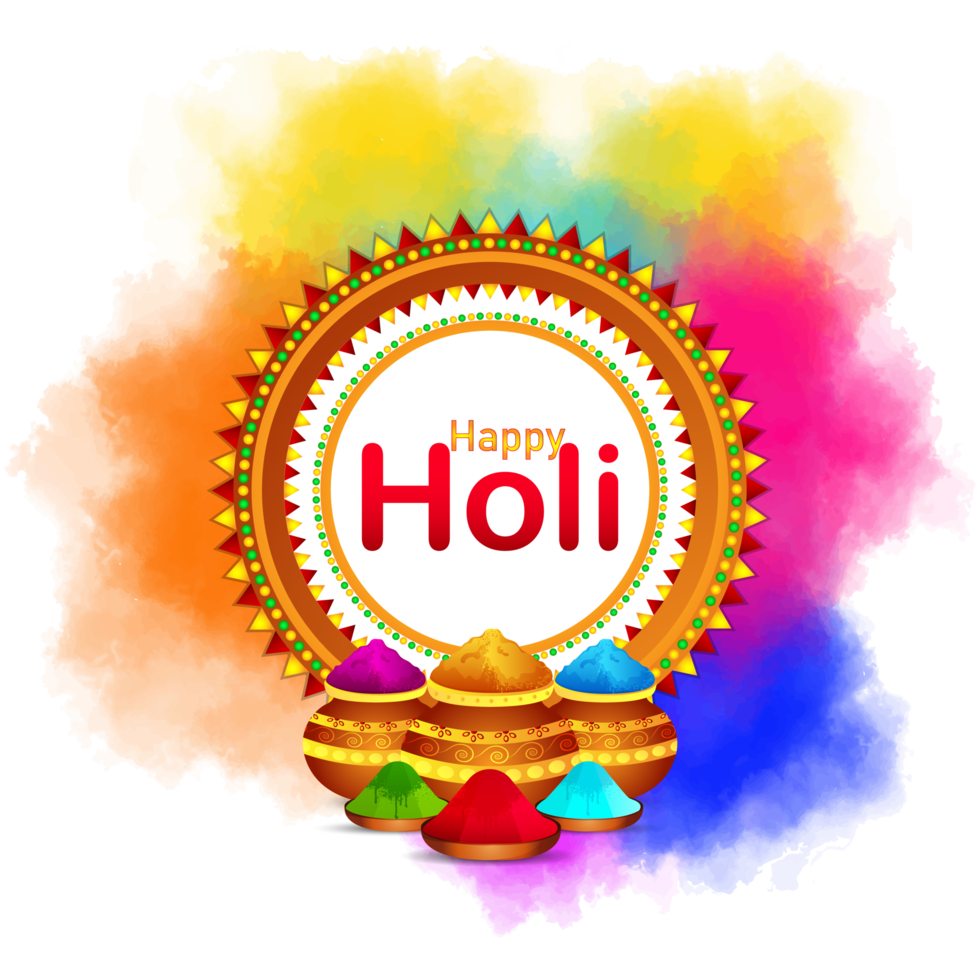 contento holi indiano Festival illustrazione png