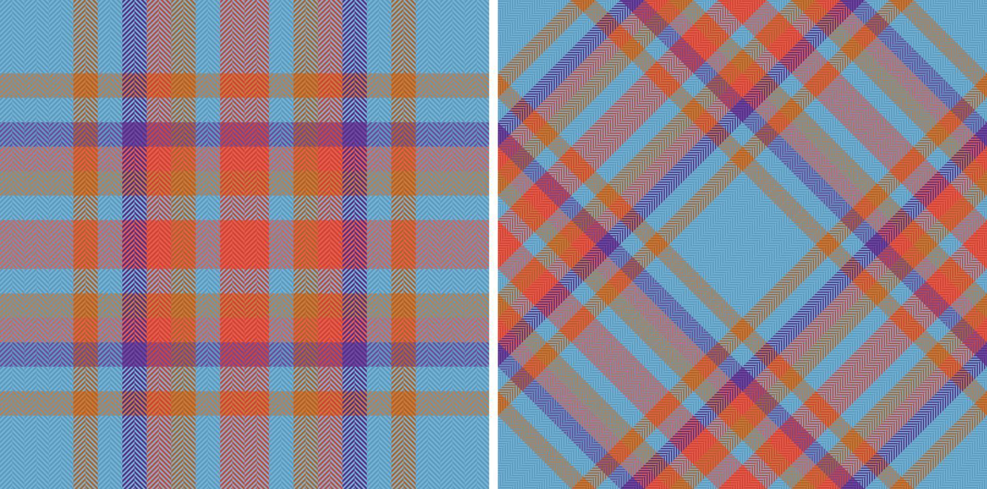 Pattern fabric seamless. Plaid textile check. Tartan background vector texture.