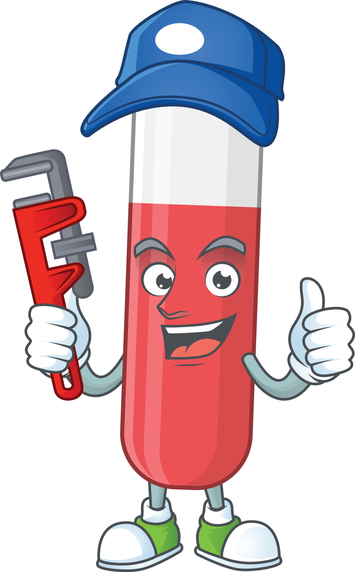 Red test tube Cartoon character 21114085 Vector Art at Vecteezy