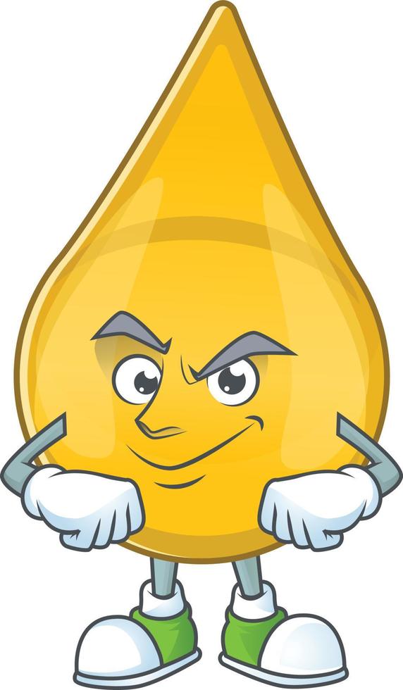 Gold hair serum Cartoon character vector