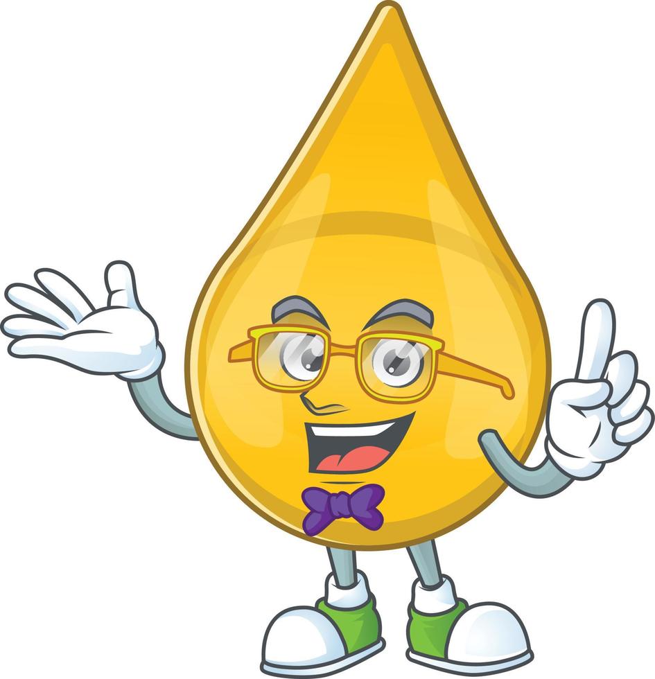 Gold hair serum Cartoon character vector