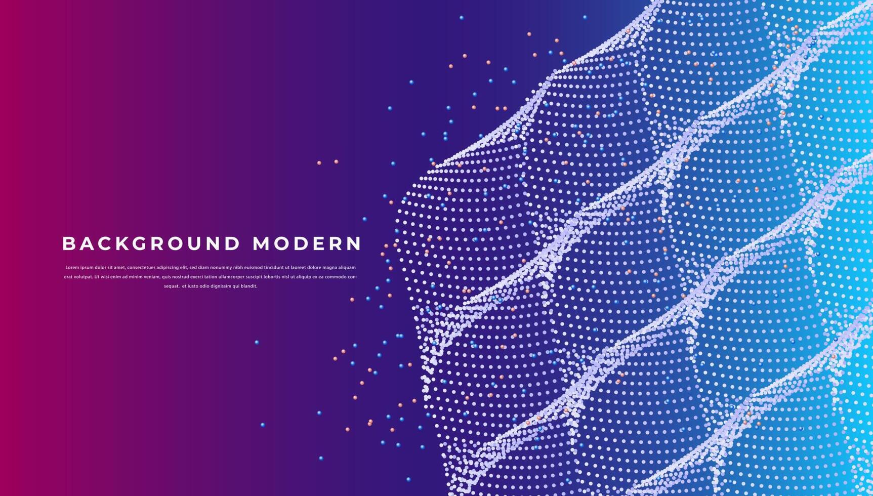 Liquid abstract network wave, background with blue and yellow and dotted element, perfect for persentation element back drop, video or company banner and walpaper vector