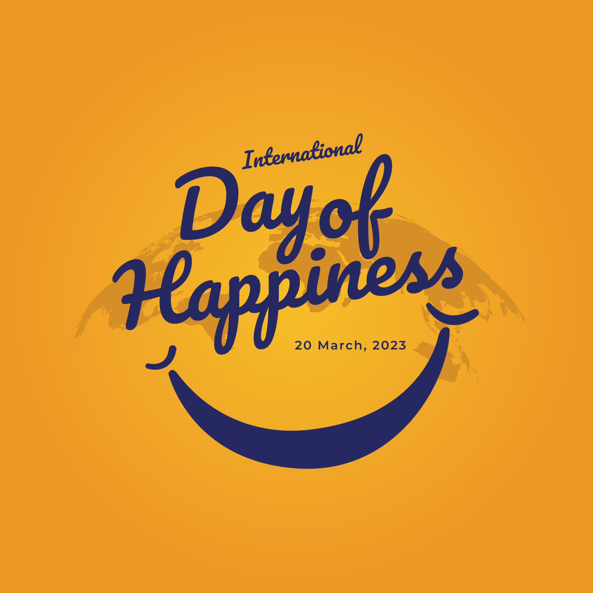 vector graphic of international day of happiness good for international
