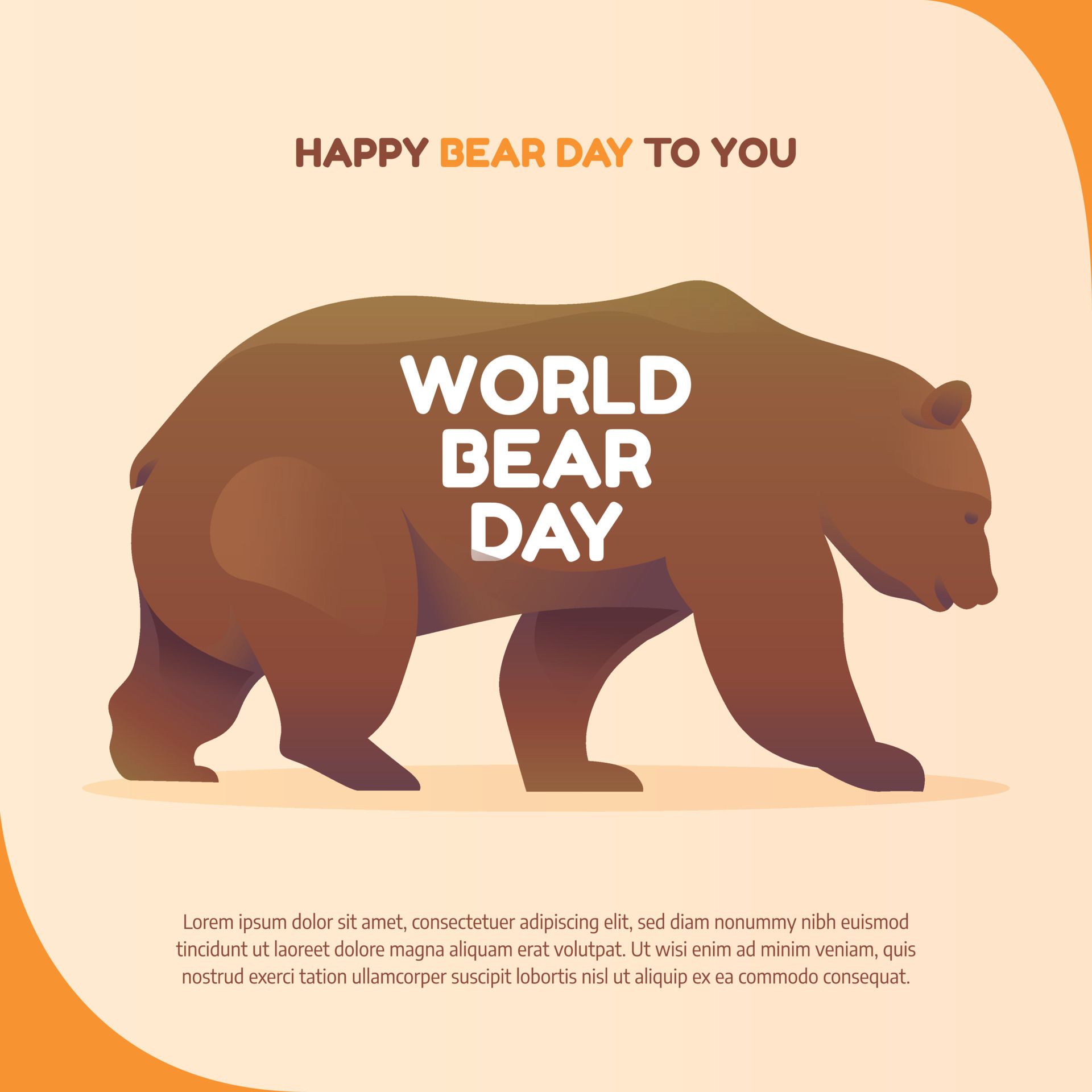 vector graphic of world bear day good for world bear day celebration