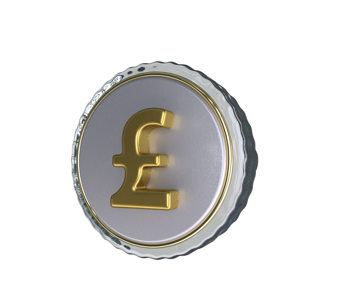 Realistic Pound icon 3D Rendering png