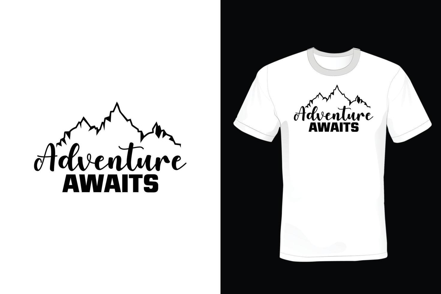 Mountain T shirt design, vintage, typography vector