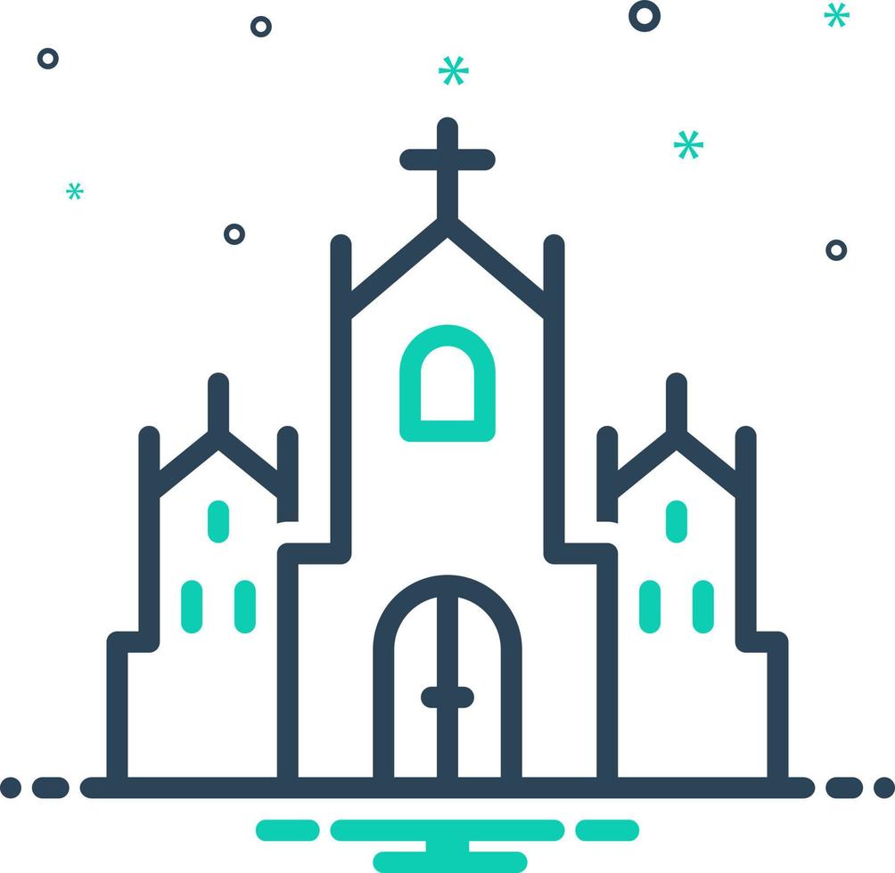 mix icon for cathedral vector