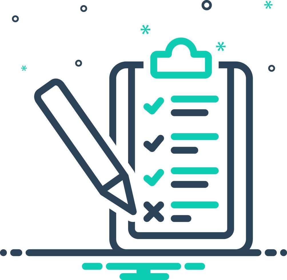 mix icon for assessed vector