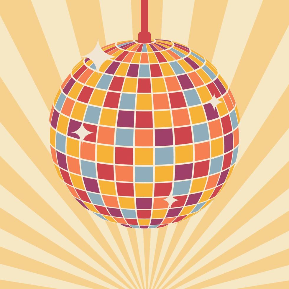 Disco ball. Disco ball in party style. vector