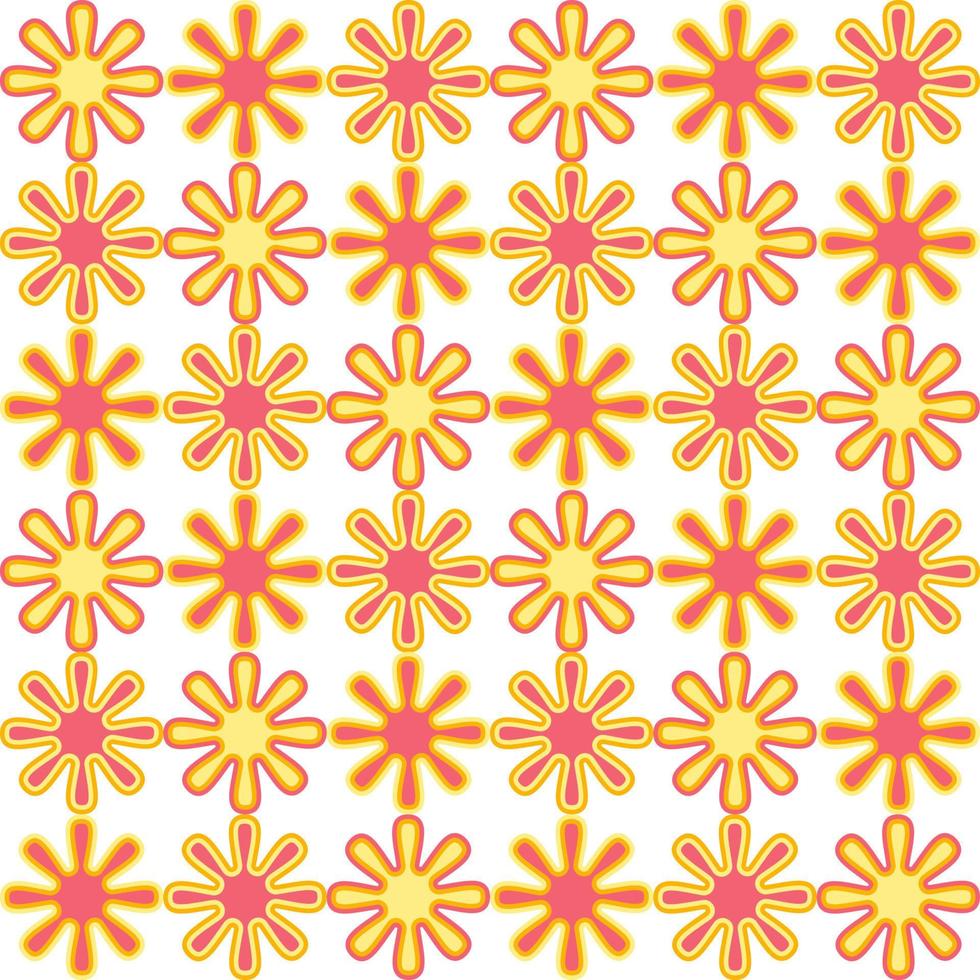 Seamless pattern of hand drawn of doodle flowers on isolated background. Design for mothers day, Easter, springtime and summertime celebration, scrapbooking, textile, home decor, paper craft. vector