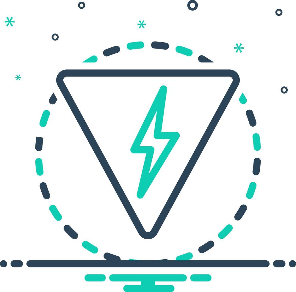 mix icon for danger vector