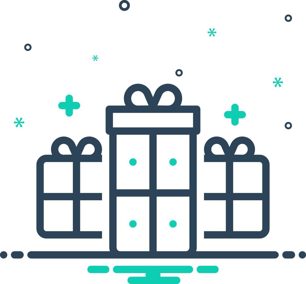 mix icon for presents vector