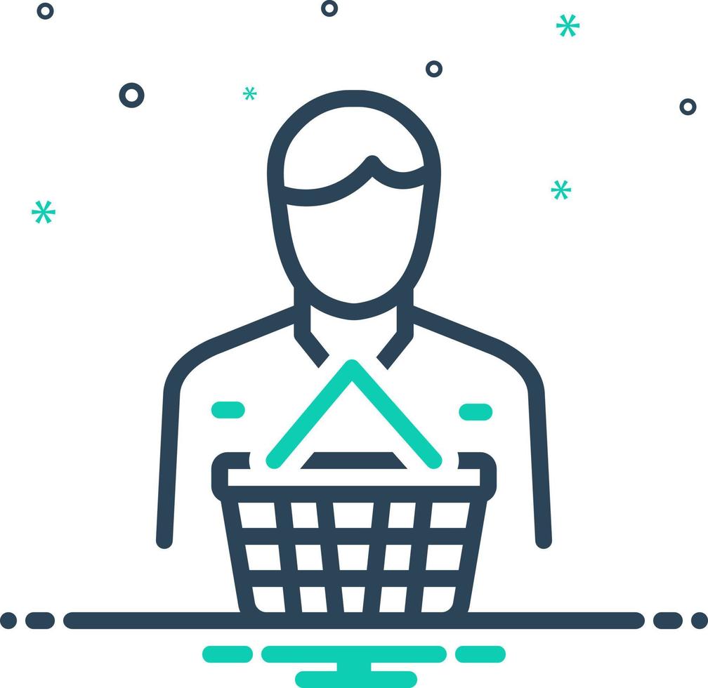 mix icon for consumers vector