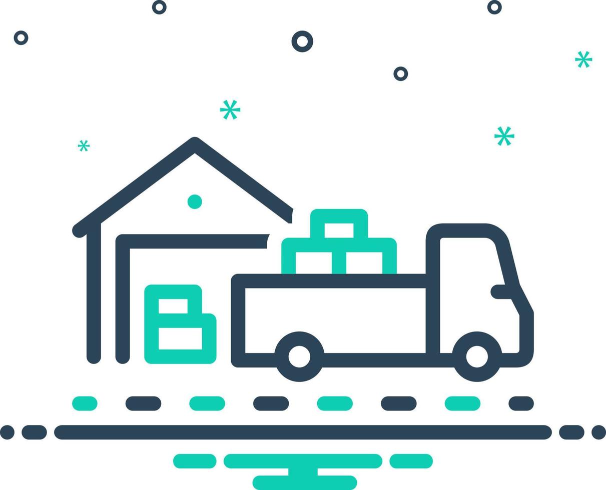 mix icon for shipments vector
