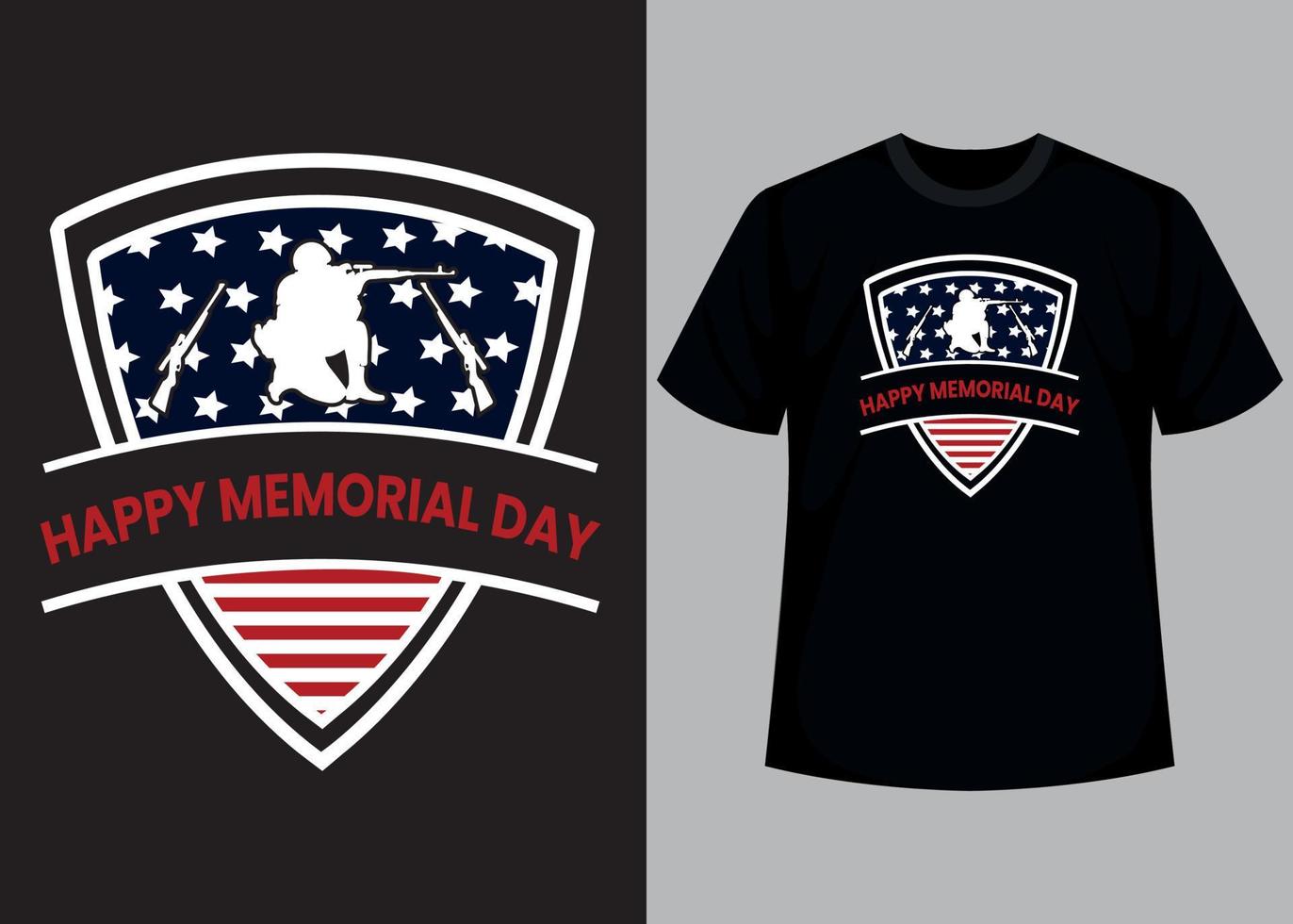 Happy memorial day typography t shirt design vector
