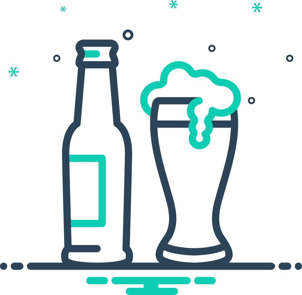 mix icon for beer vector