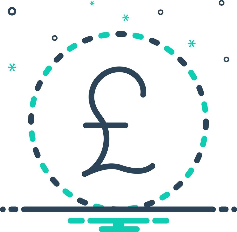 mix icon for pounds vector
