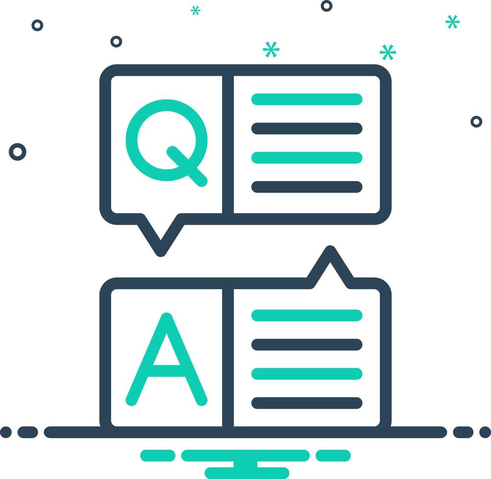 mix icon for answers vector