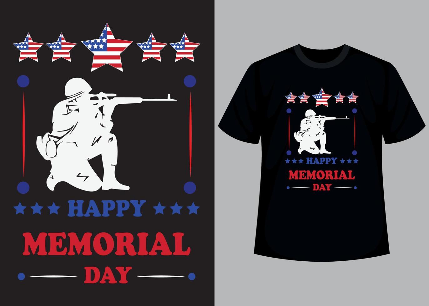 Happy memorial day typography t shirt design vector