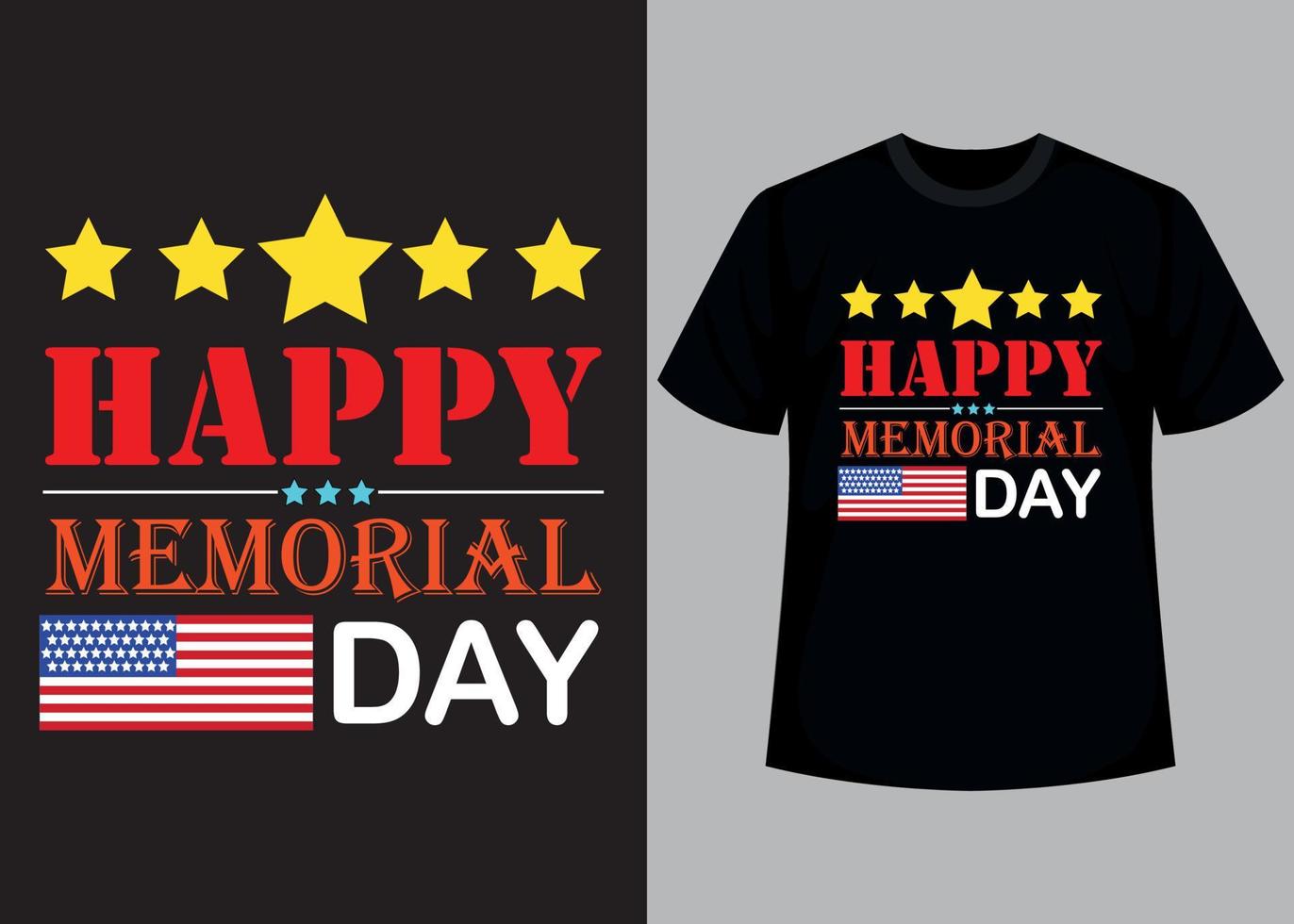 Happy memorial day typography t shirt design vector