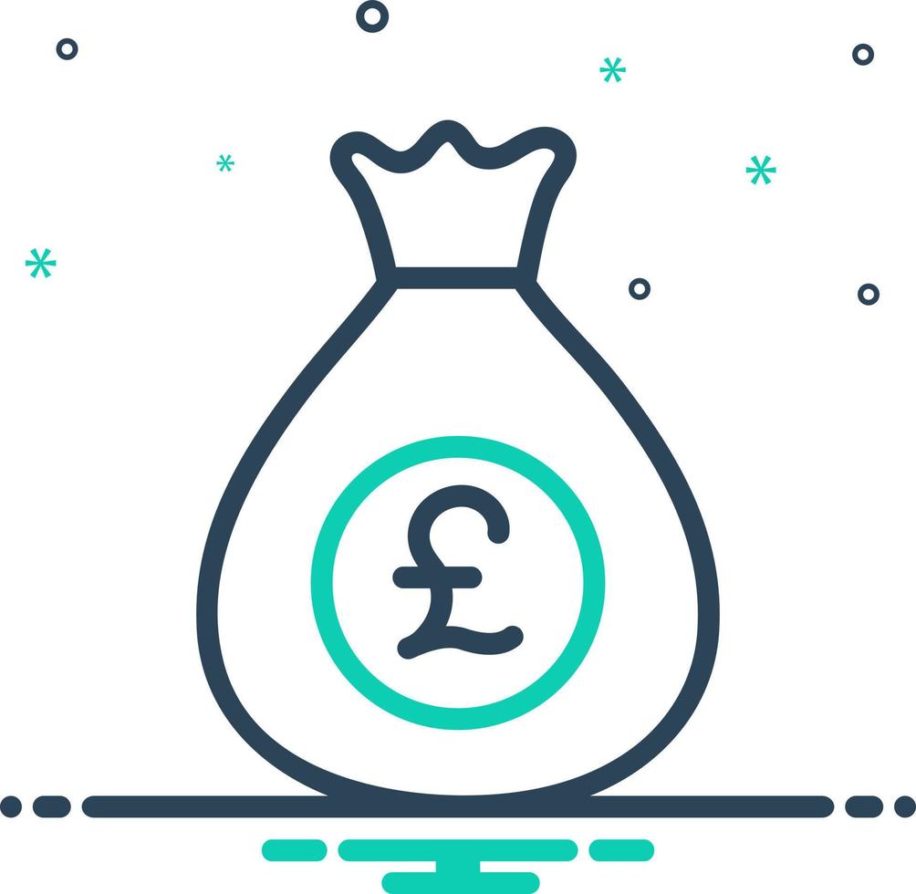 mix icon for pounds vector
