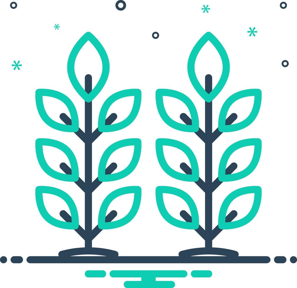 mix icon for vegetation vector