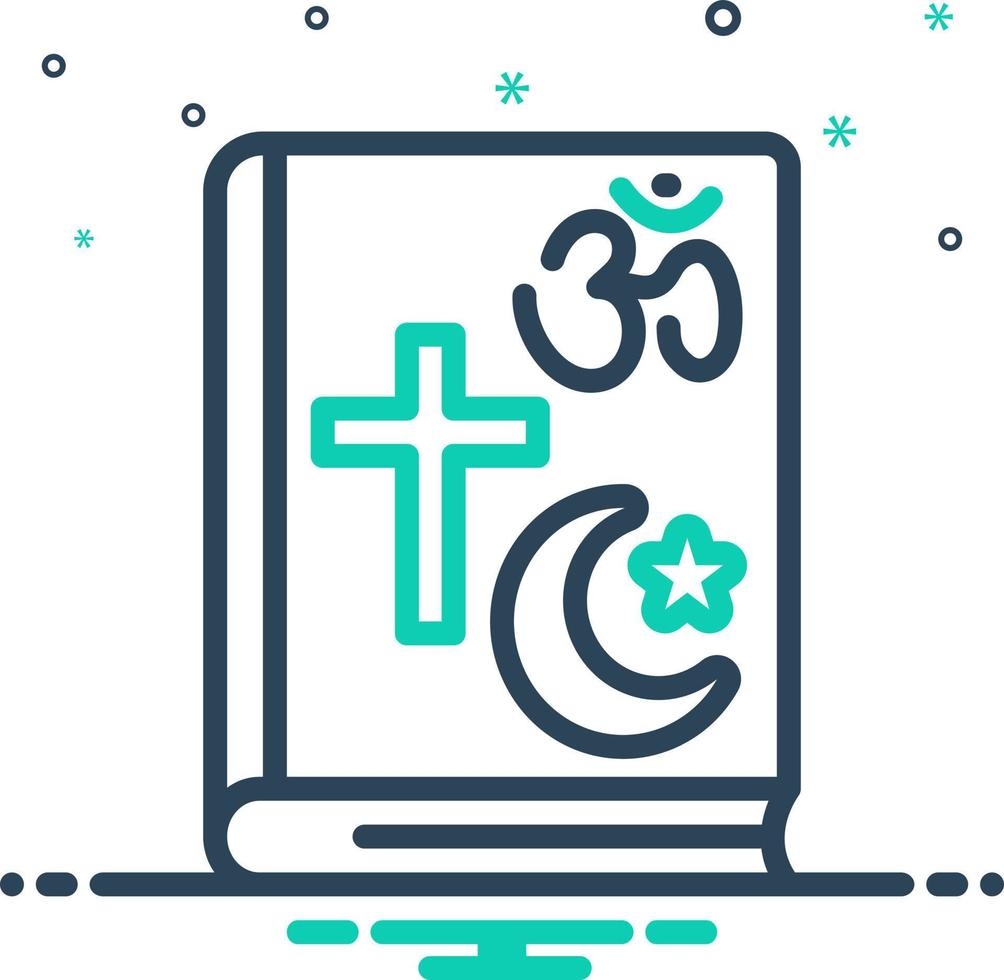 mix icon for religions vector