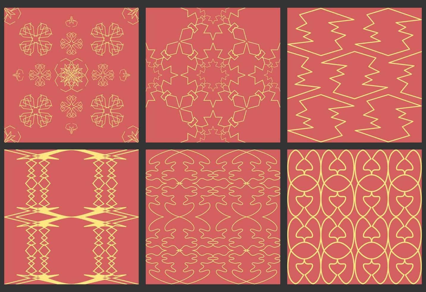 A collection of seamless patterns with abstract themes and high artistic value. Suitable for use on fabrics, book covers, invitations, or walls of homes and offices vector