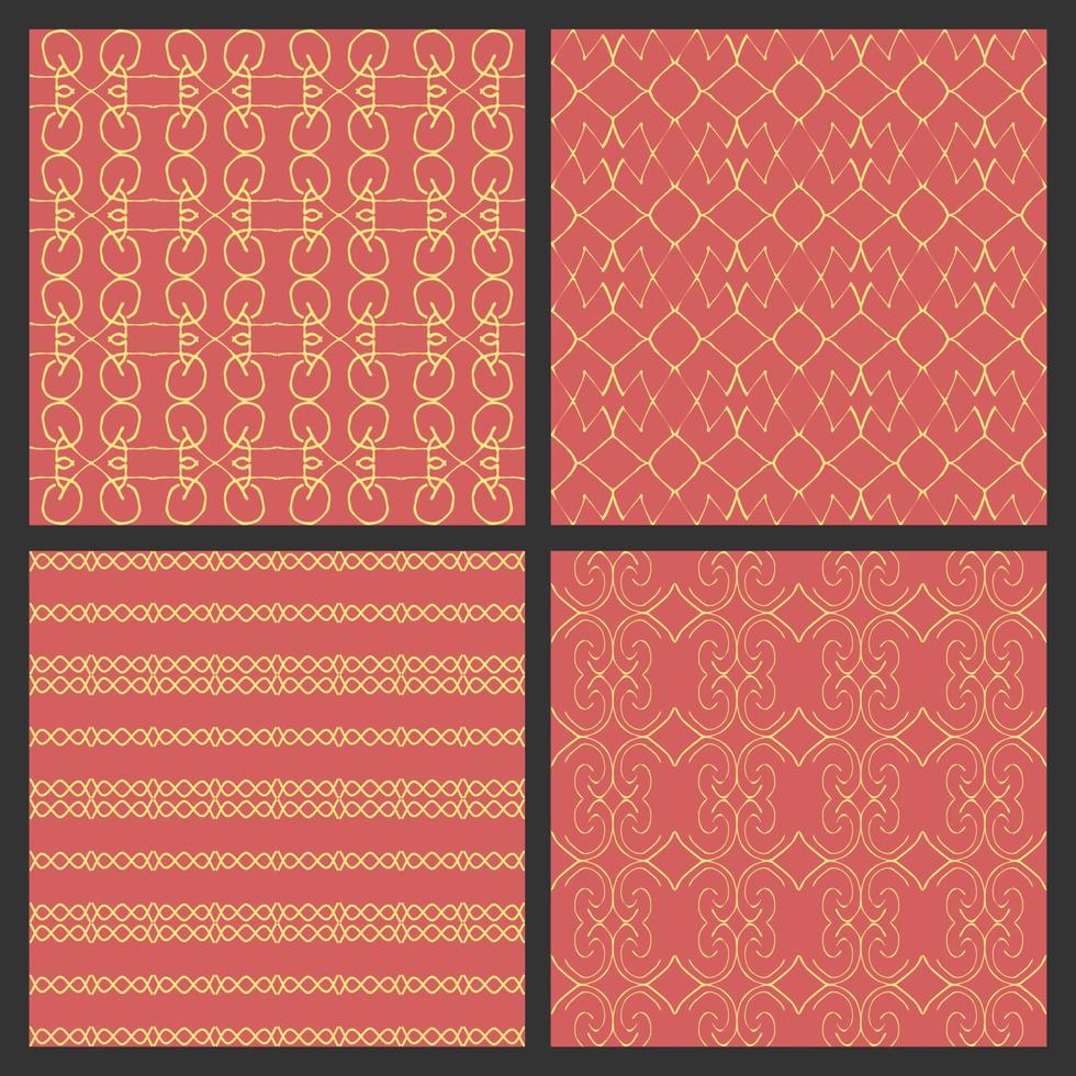 A collection of seamless patterns with abstract themes and high artistic value. Suitable for use on fabrics, book covers, invitations, or walls of homes and offices vector