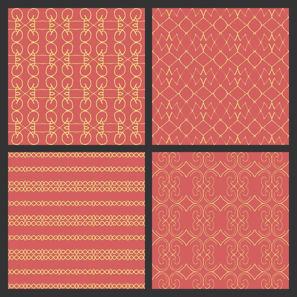 A collection of seamless patterns with abstract themes and high artistic value. Suitable for use on fabrics, book covers, invitations, or walls of homes and offices vector