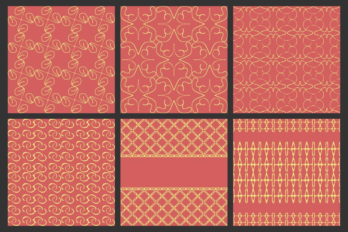 A collection of seamless patterns with abstract themes and high artistic value. Suitable for use on fabrics, book covers, invitations, or walls of homes and offices vector