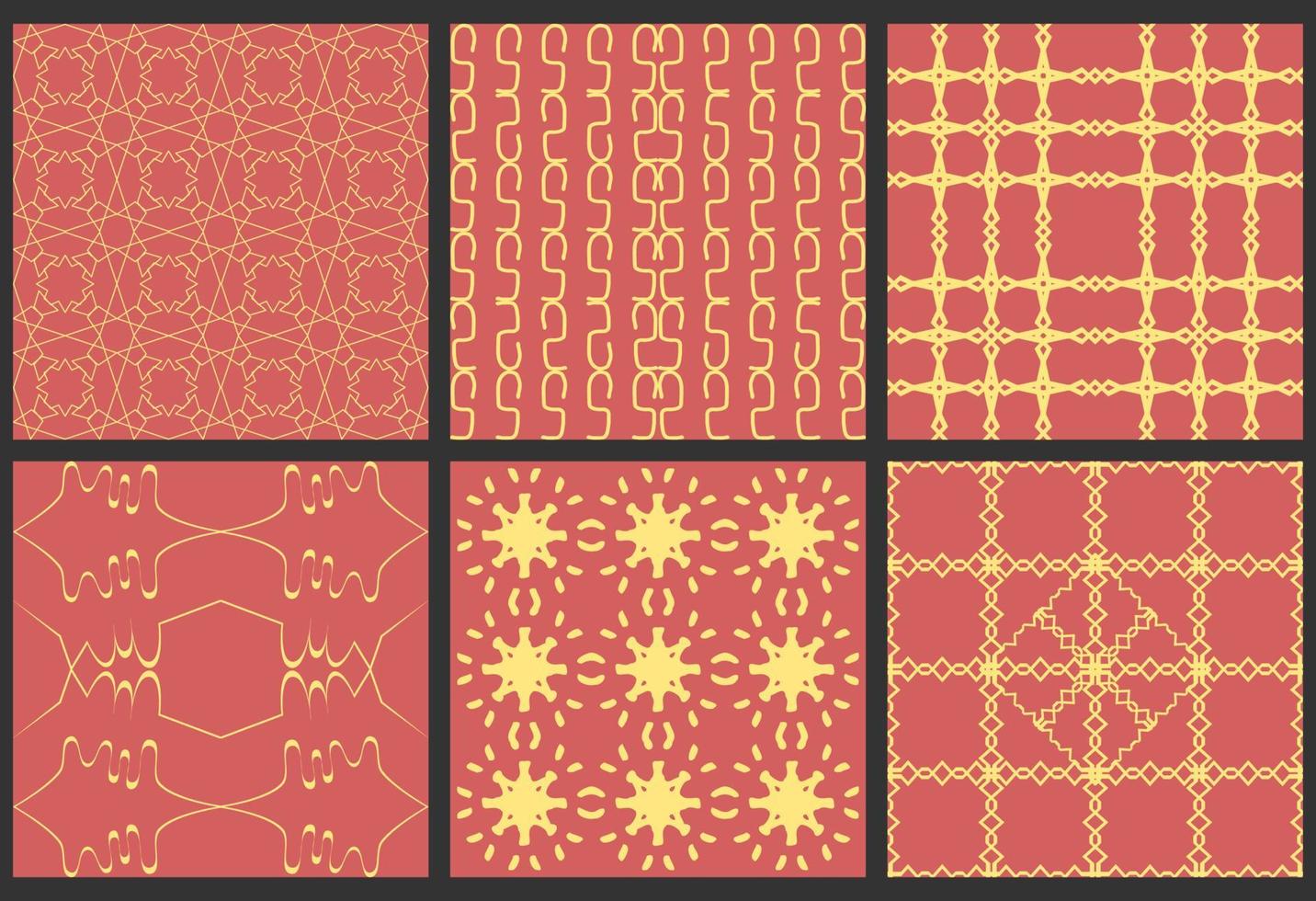 A collection of seamless patterns with abstract themes and high artistic value. Suitable for use on fabrics, book covers, invitations, or walls of homes and offices vector