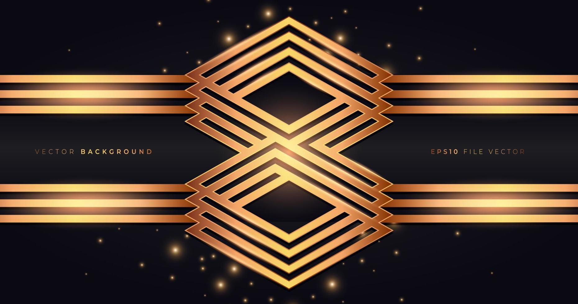 Abstract gold monogram background in gold vector