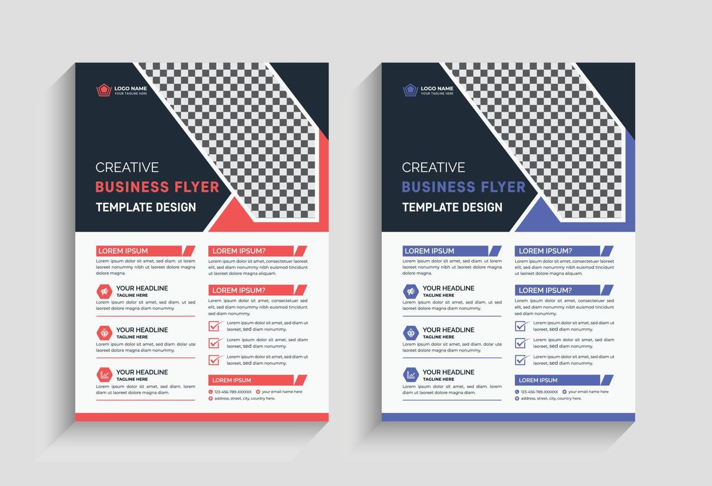 minimal, simple, corporate business flyer template design vector