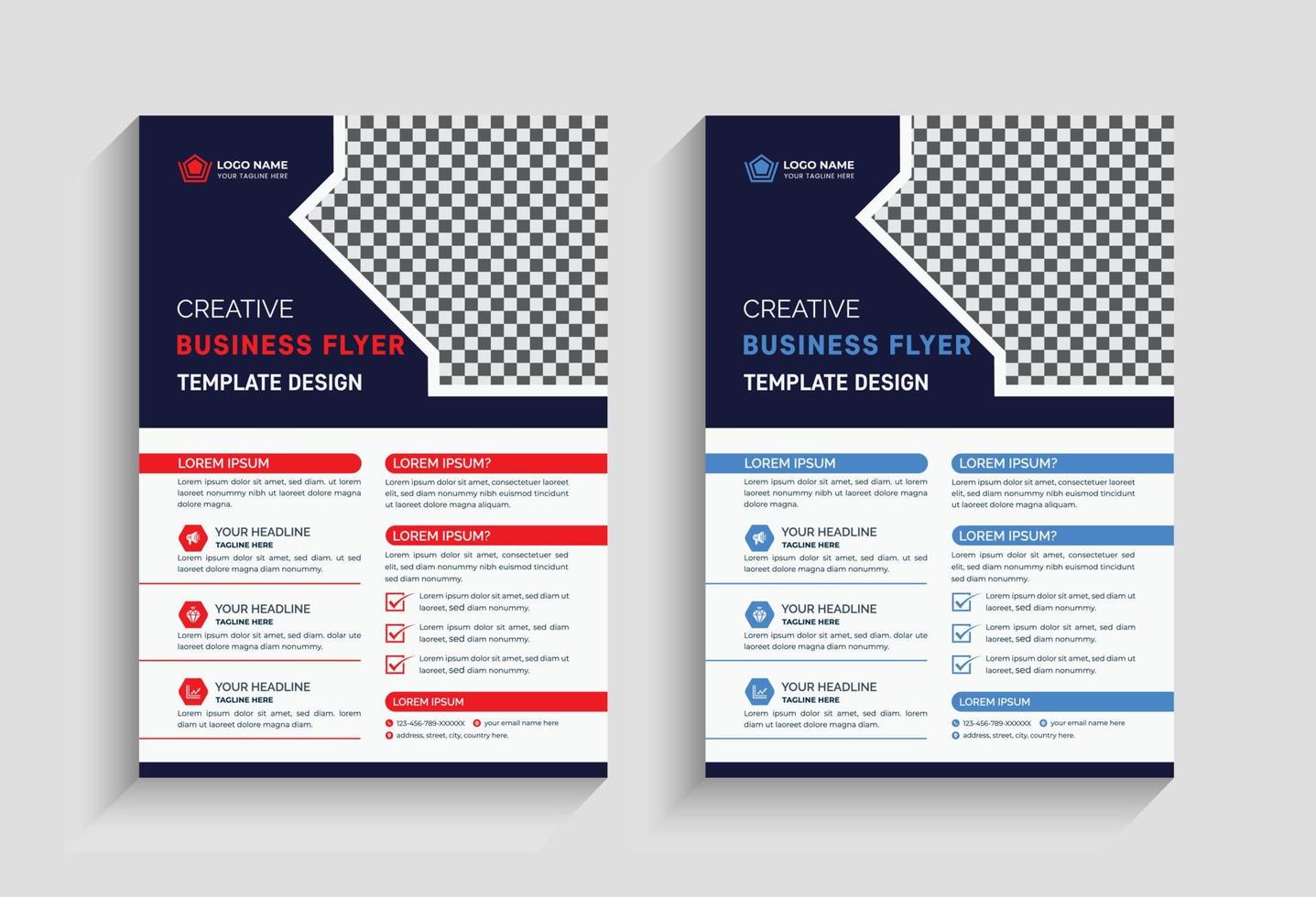 minimal, simple, corporate business flyer template design vector