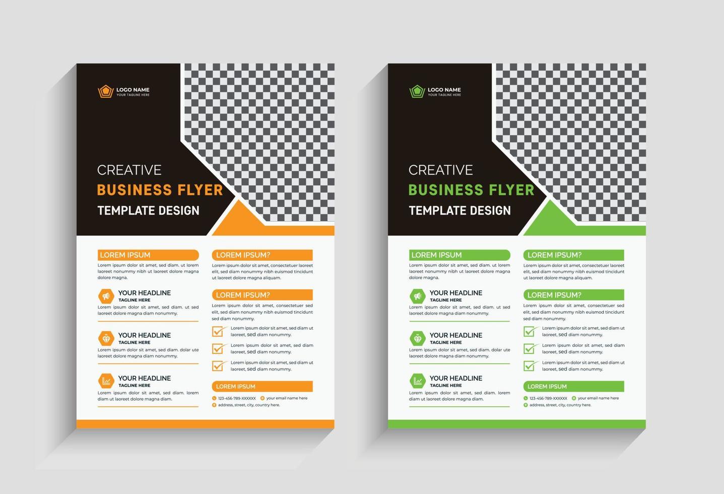 minimal, simple, corporate business flyer template design vector