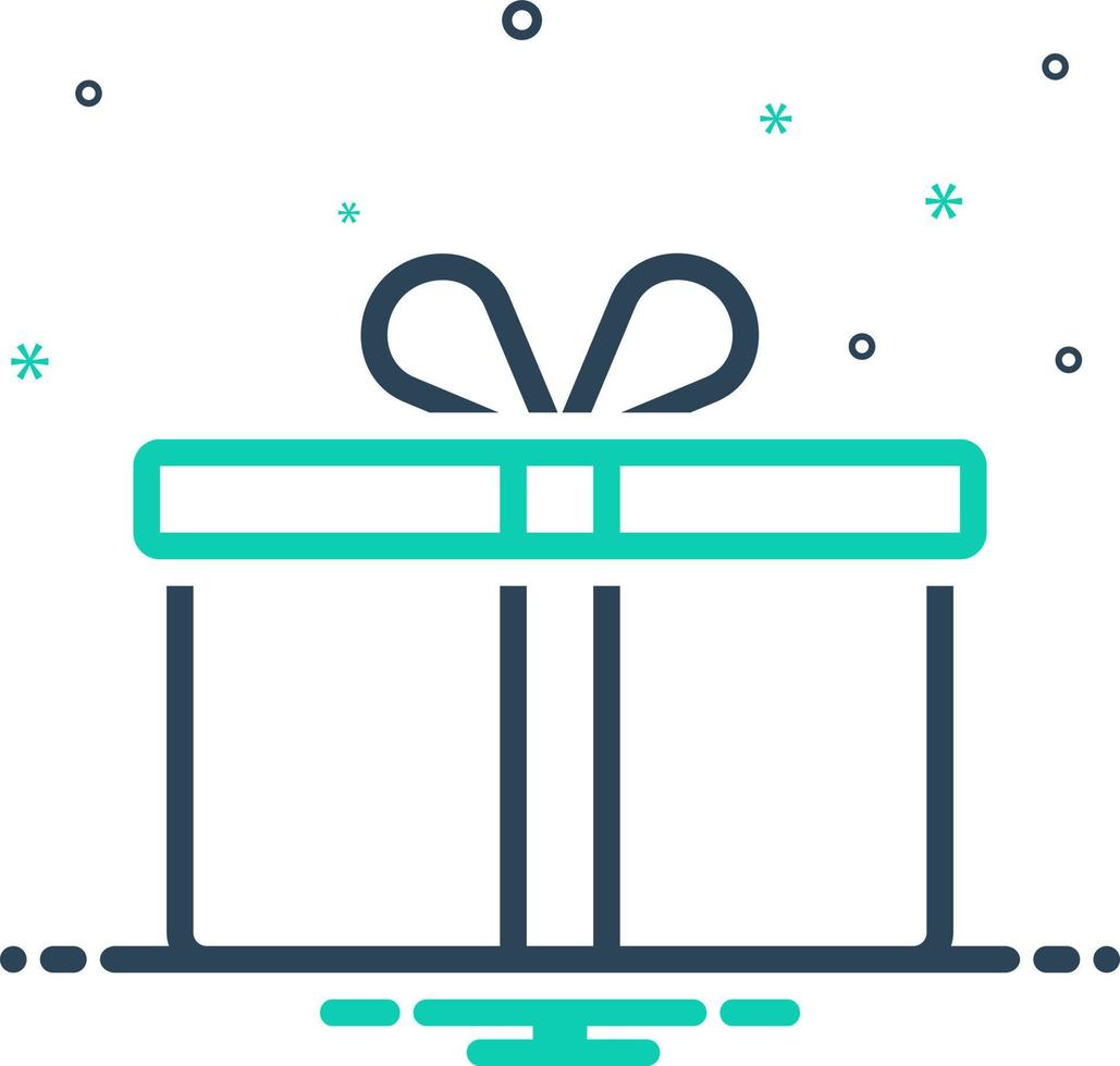 mix icon for present vector