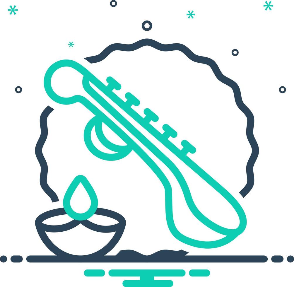 mix icon for basant panchami vector