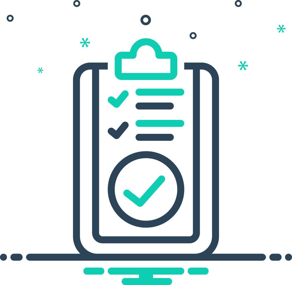 mix icon for assessed vector