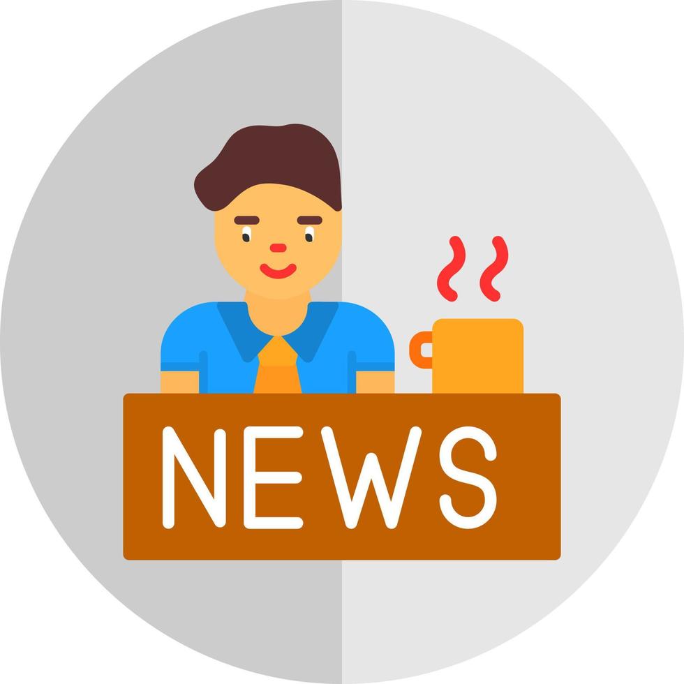 NewsCaster Vector Icon Design