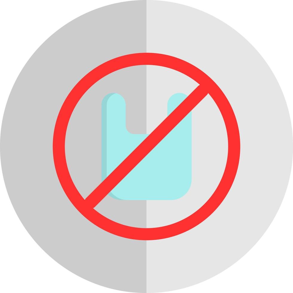 No Plastic Bags Vector Icon Design