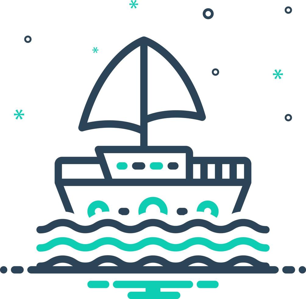 mix icon for boating vector