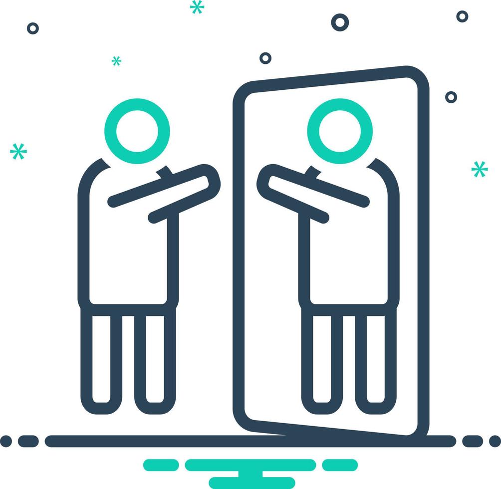 mix icon for reflections vector