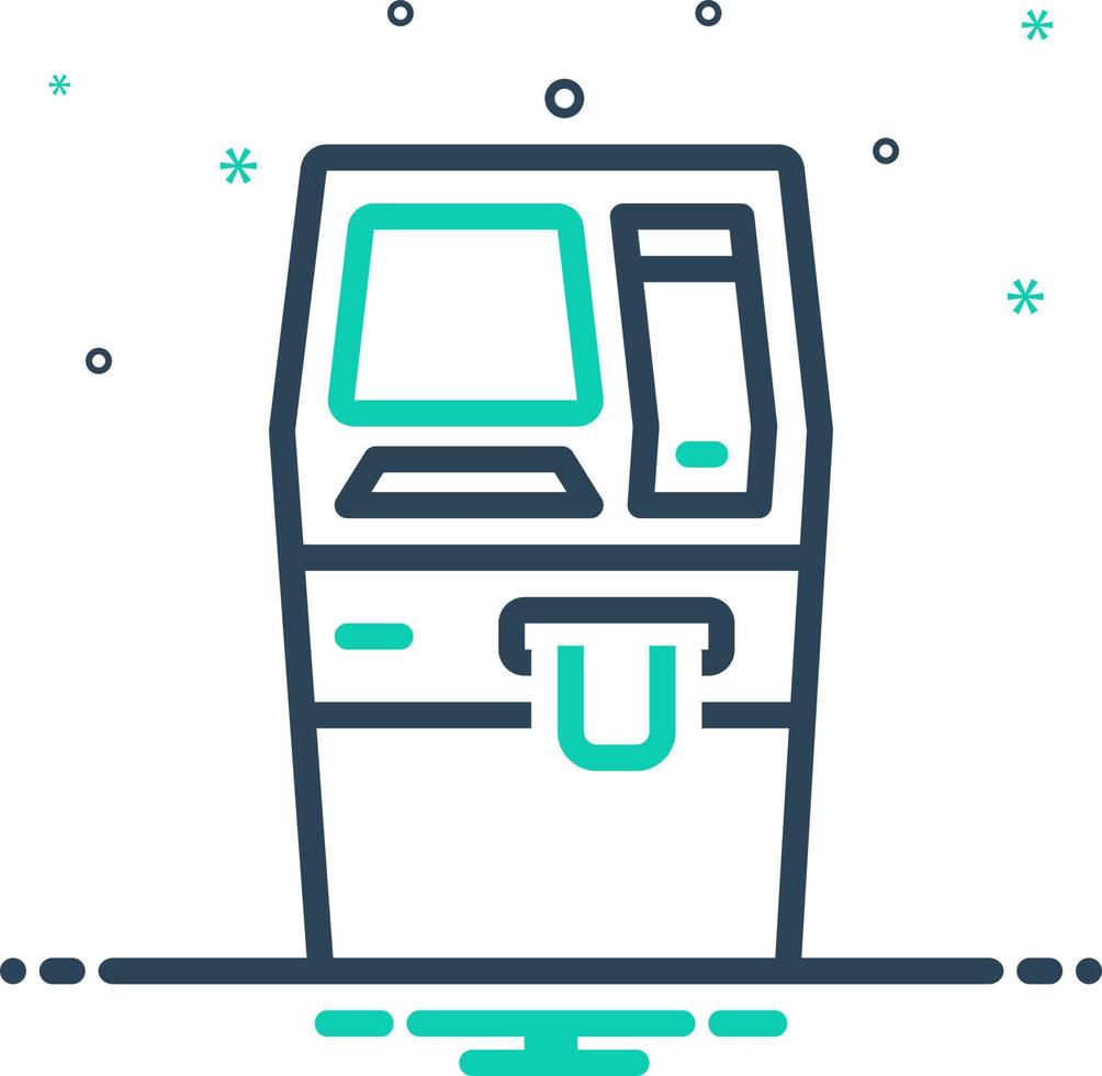 mix icon for cash machine vector