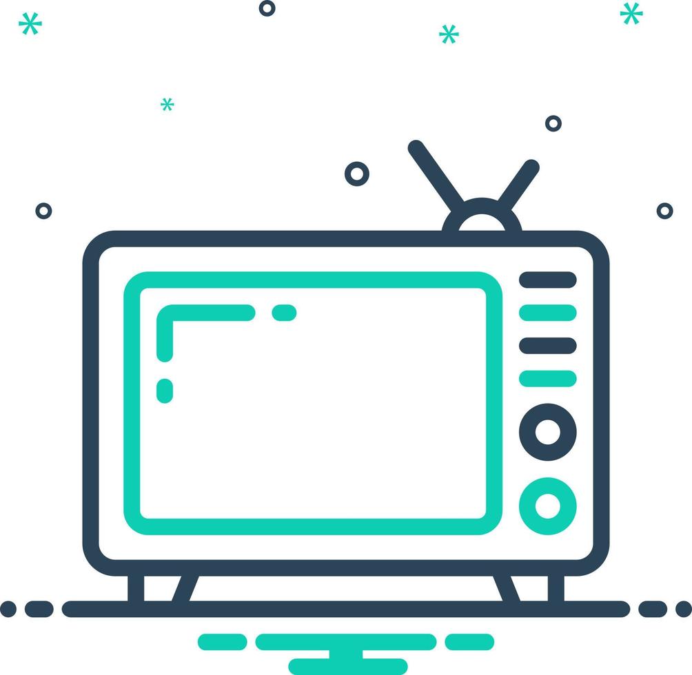 icono de mezcla para televisión vector