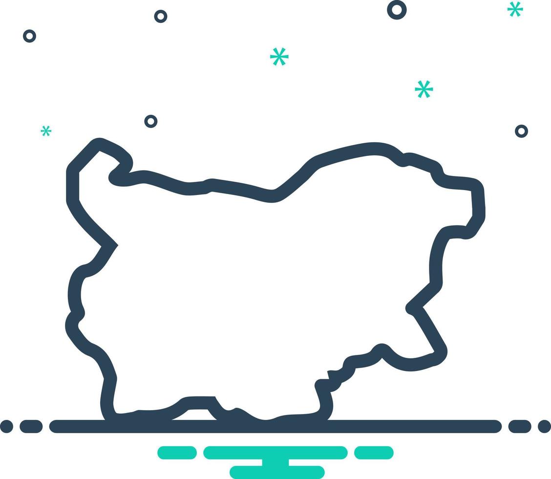 mix icon for bulgaria vector